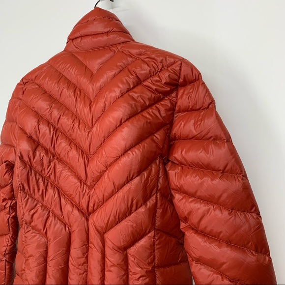 Kenneth Cole Reaction Russet Orange Down Filled Jacket Puffer Coat Fall Winter - Picture 11 of 16